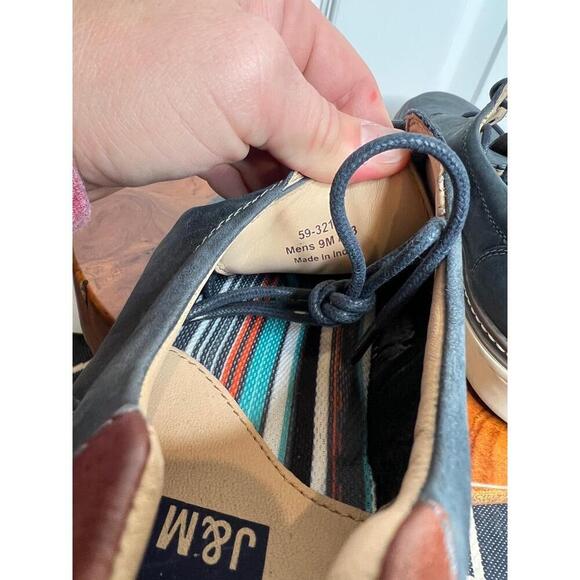 Johnston Murphy Dark Navy Blue Leather Oxford Lace Up Shoes Men Size 9M - Picture 9 of 12